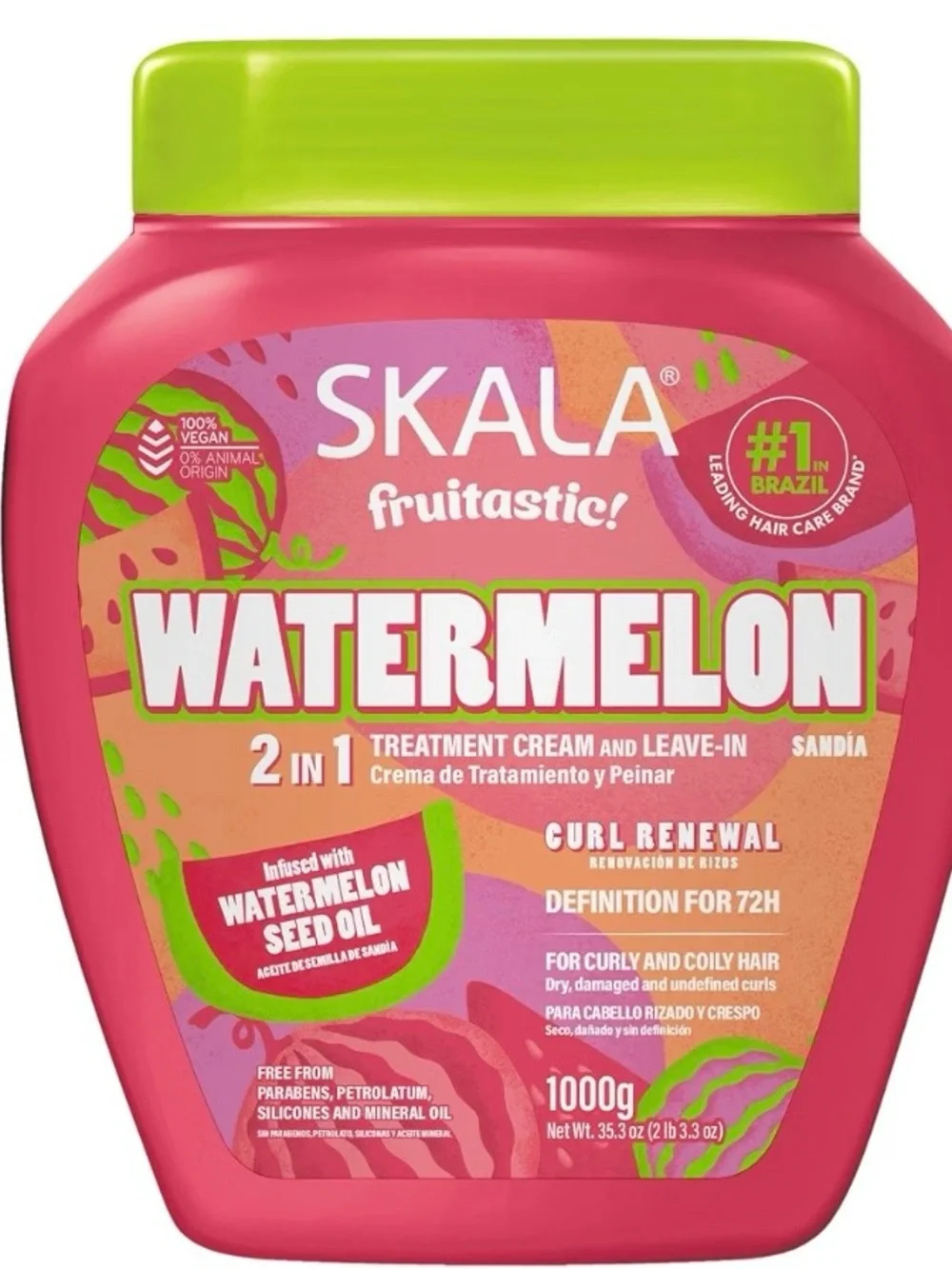 Watermelon 2-in-1 Treatment Cream & Leave-In - Pink/Green